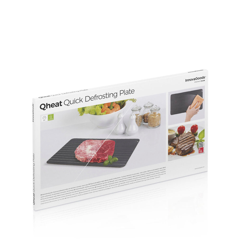 Snelle ontdooiplaat metaal antiaanbak 37 x 21 cm zwart