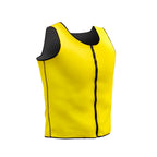 Herensportvest met saunaeffect, neopreen, geel/zwart, maat M/L/XL