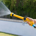 Waterpistool met drukregelaar en tank, 8 sproeistanden, tuinslangaansluiting
