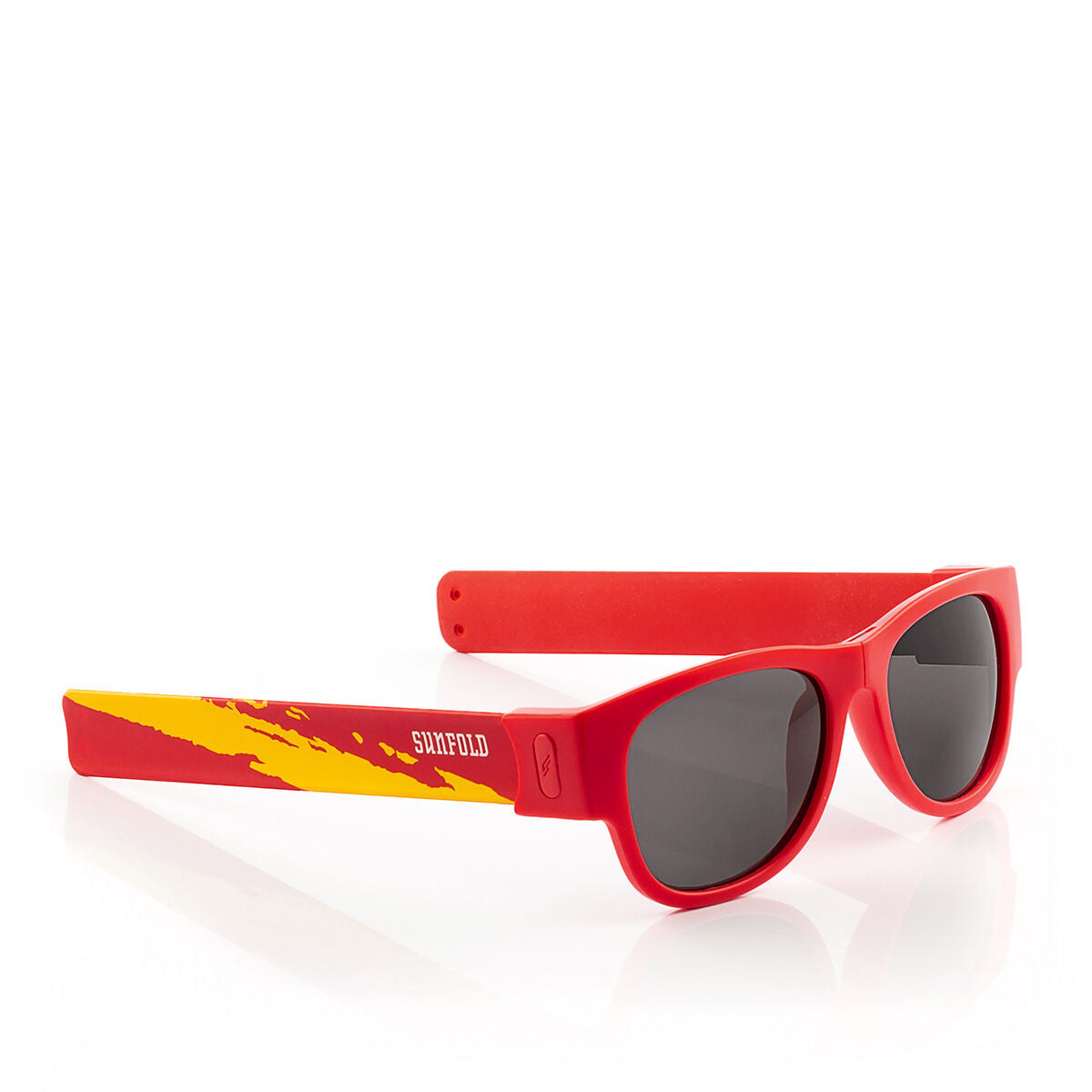 Oprolbare zonnebril rood, gepolariseerd, UV400 bescherming
