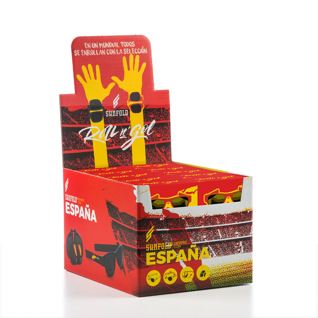Oprolbare zonnebril rood, gepolariseerd, UV400 bescherming