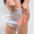 Kniebrace met gelpack, warmte- en koude-effect, grijs, verstelbaar