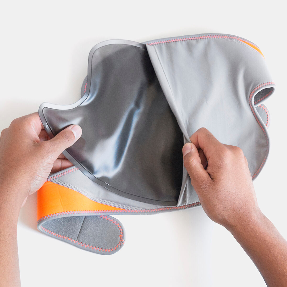 Kniebrace met gelpack, warmte- en koude-effect, grijs, verstelbaar
