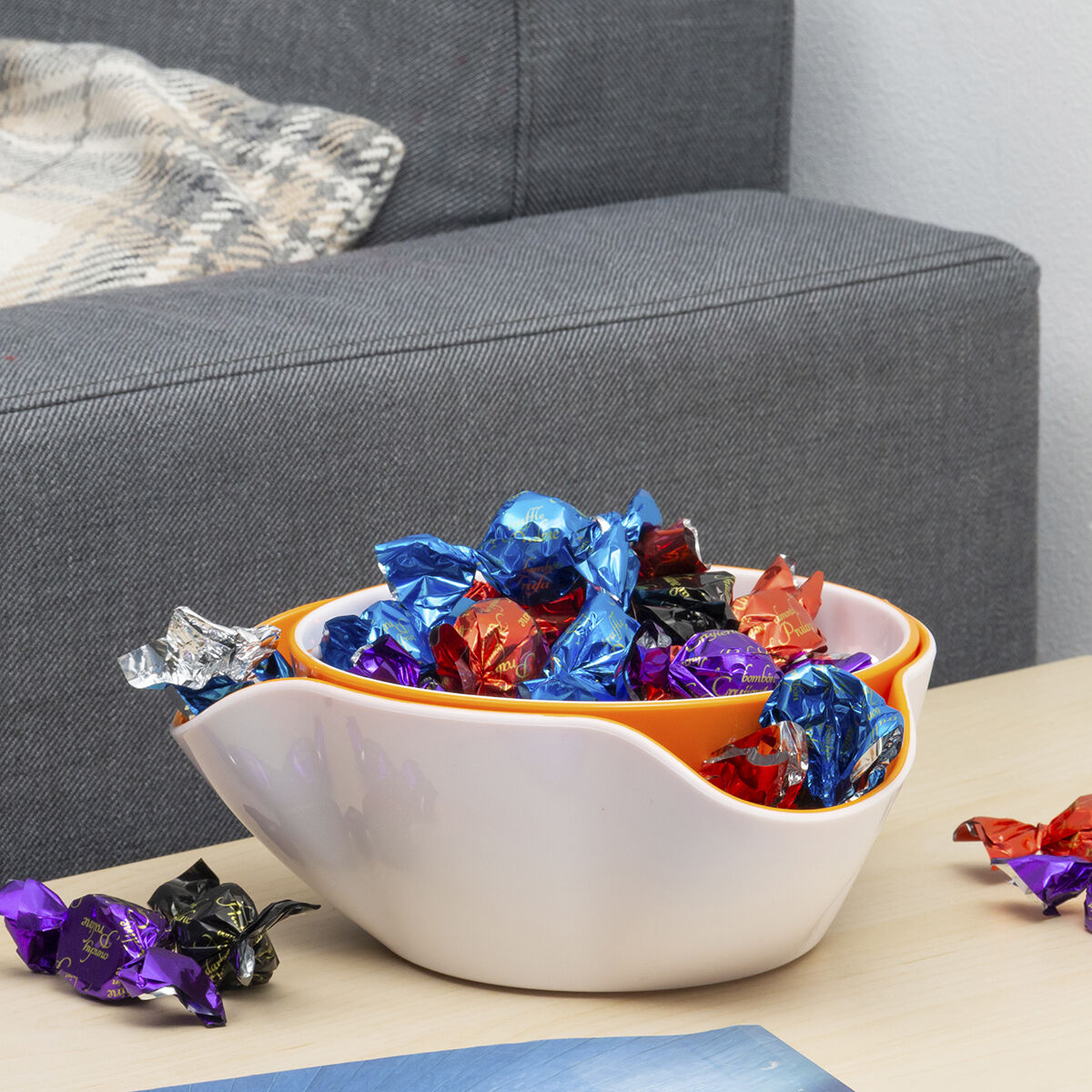 Aperitiefschaaltjes 2-in-1 set, 2 onderdelen, stapelbaar