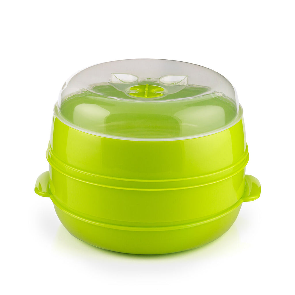 Dubbele magnetron-steamer met 2 compartimenten, limoengroen