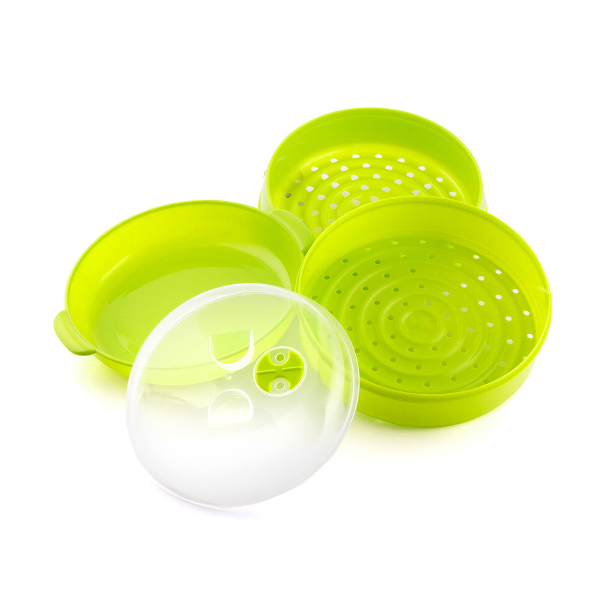 Dubbele magnetron-steamer met 2 compartimenten, limoengroen