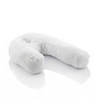 Ergonomisch U-vormig zijslaapkussen wit, katoen/polyester 39x57x14 cm