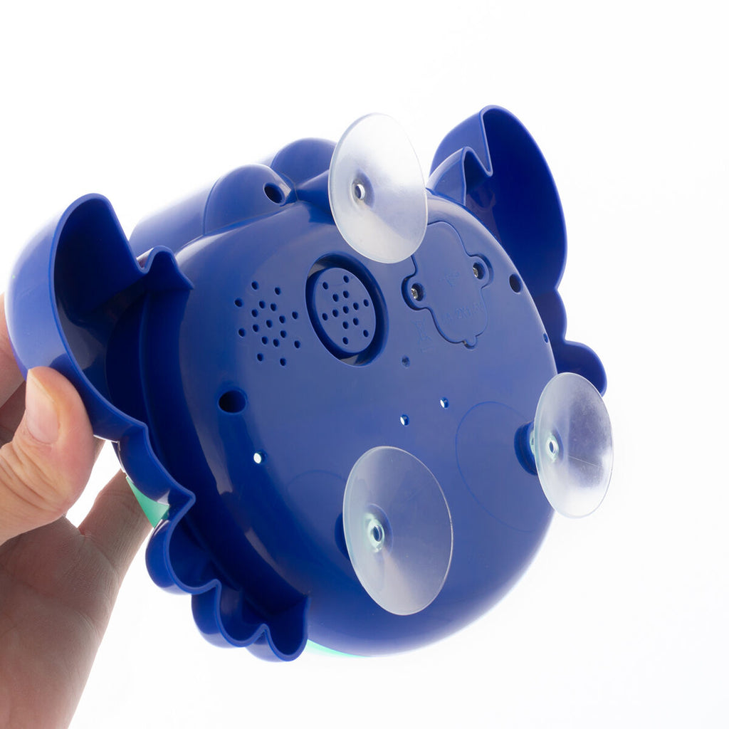 Muzikale badkrab met zeepbellenmachine, kinderbadspeelgoed