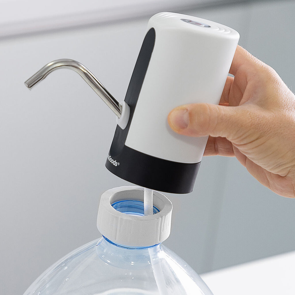 Automatische oplaadbare waterdispenser, geschikt voor flessen tot 20 liter, wit