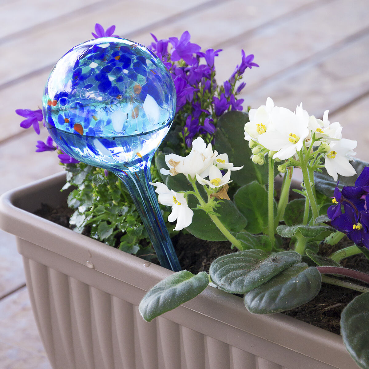 Automatische irrigatieballonnen van glas, 2 stuks, 350 ml, blauw