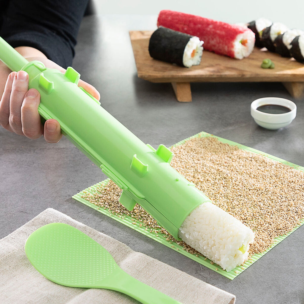 Sushi-set 3-delig met rijstvorm, lepel en mat, siliconen, BPA-vrij