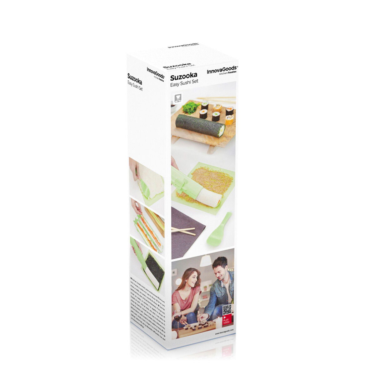 Sushi-set 3-delig met rijstvorm, lepel en mat, siliconen, BPA-vrij