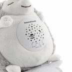 Egel knuffel met witte ruis en nachtlampprojector, grijs/wit