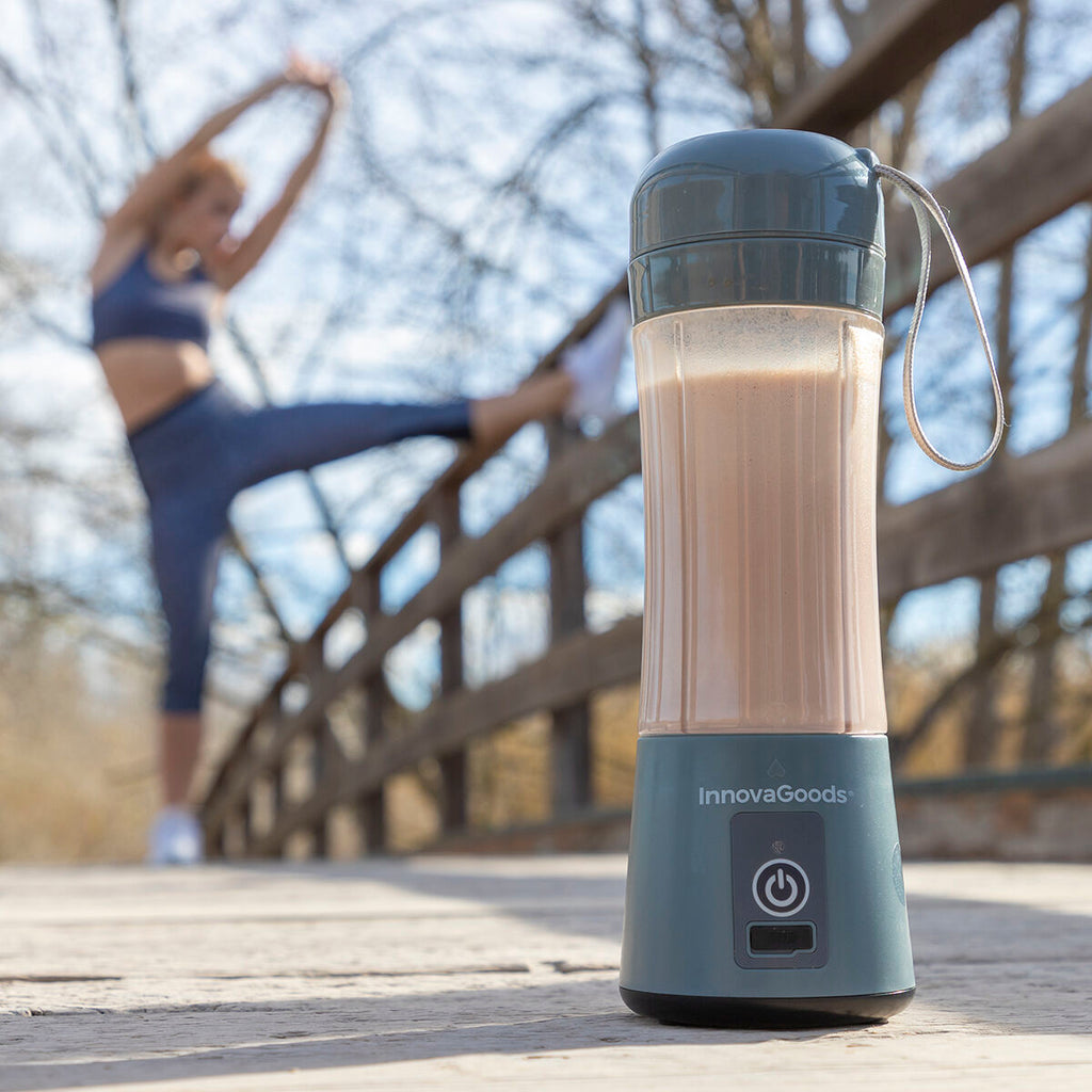 Draagbare oplaadbare mini blender 380 ml met 4 messen USB