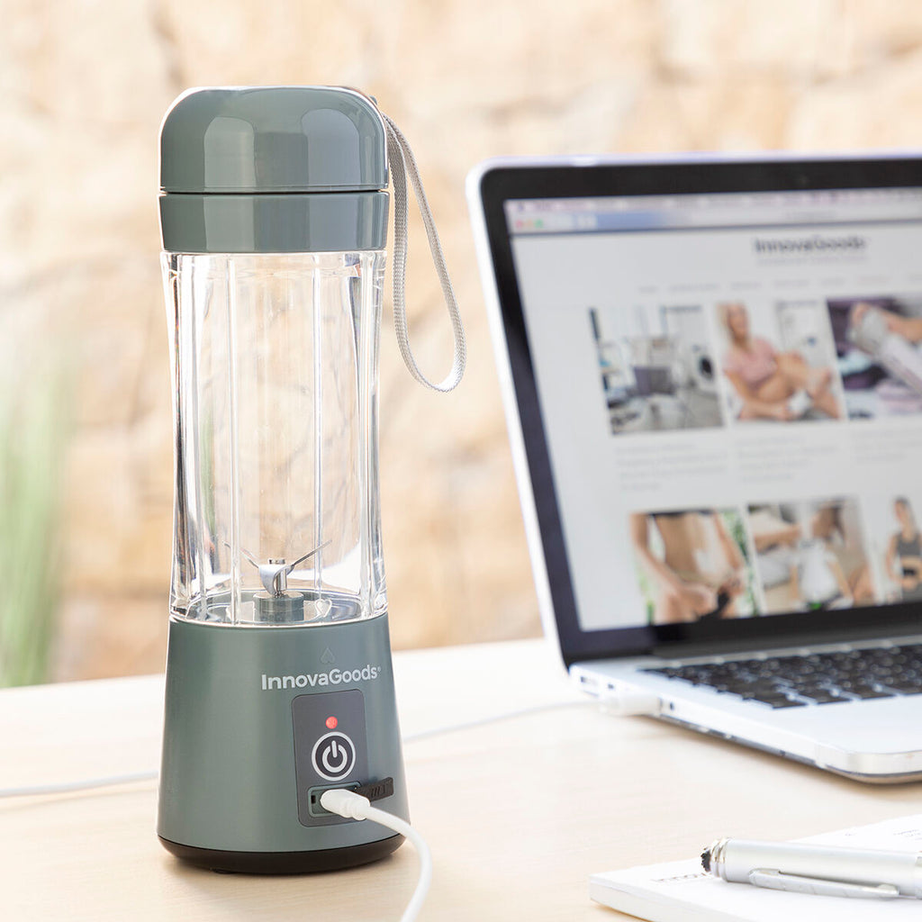 Draagbare oplaadbare mini blender 380 ml met 4 messen USB