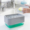 2-in-1 zeepdispenser met sponshouder voor aanrecht, 330 ml