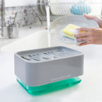 2-in-1 zeepdispenser met sponshouder voor aanrecht, 330 ml