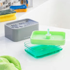 2-in-1 zeepdispenser met sponshouder voor aanrecht, 330 ml