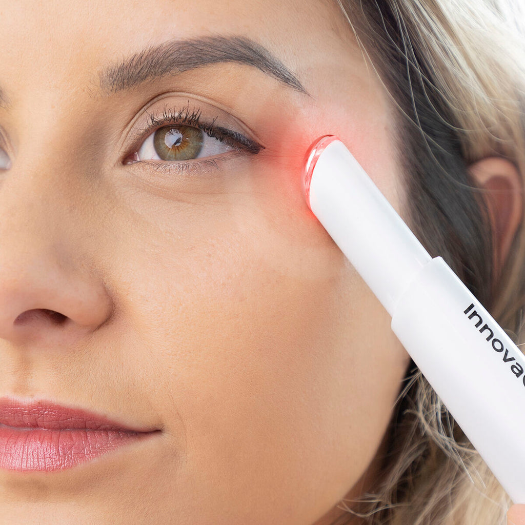 Anti-ageing oogmassager met fototherapie, thermotherapie en vibratie