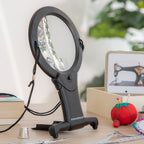 Handsfree vergrootglas met ledverlichting, 2x en 5x vergroting, zwart
