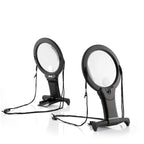 Handsfree vergrootglas met ledverlichting, 2x en 5x vergroting, zwart