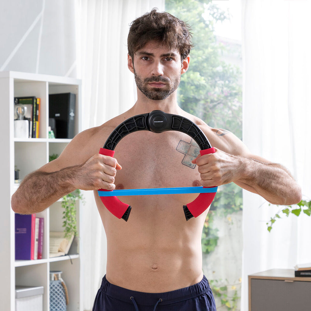 Aanpasbare armtrainer met weerstandsbanden en trainingsgids