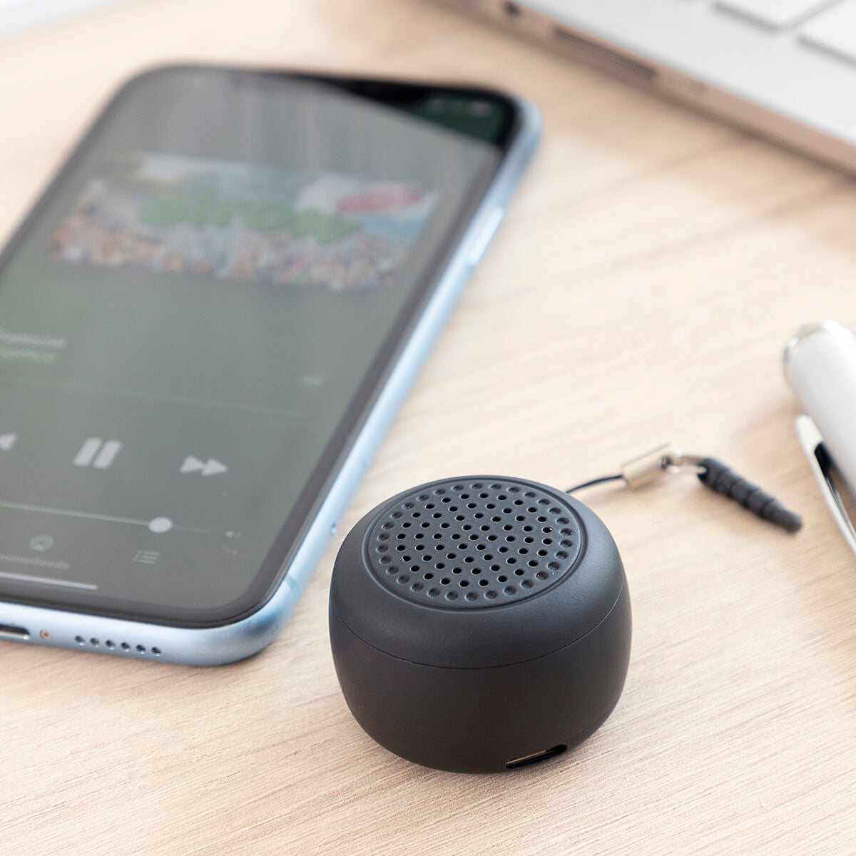 Draagbare mini Bluetooth-luidspreker oplaadbaar, zwart, ABS