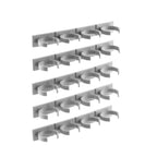 Zelfklevend kruidenrek, deelbaar, 20 kruidenpotjes, grijs PVC