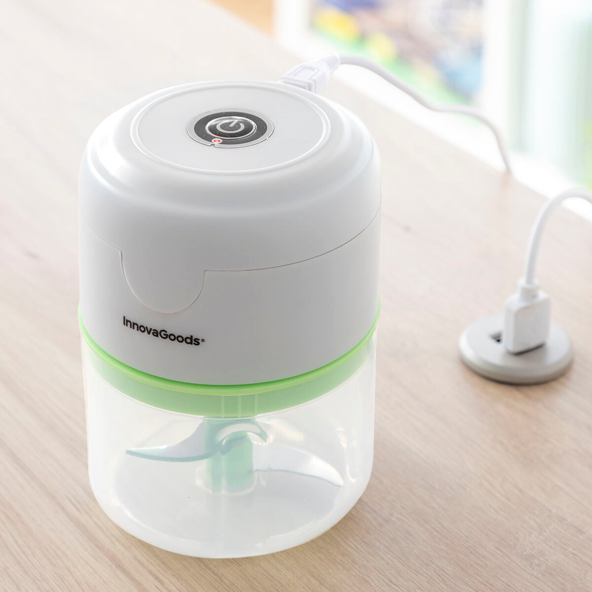 Oplaadbare draagbare minisnijder 200 ml, USB-C, 3 messen RVS