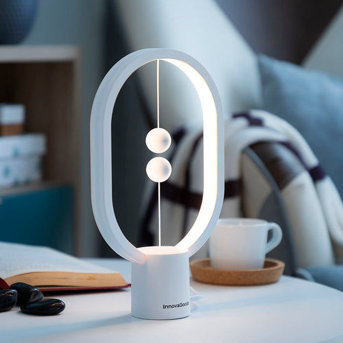 Balanslamp met magnetische schakelaar - LED tafellamp wit ABS
