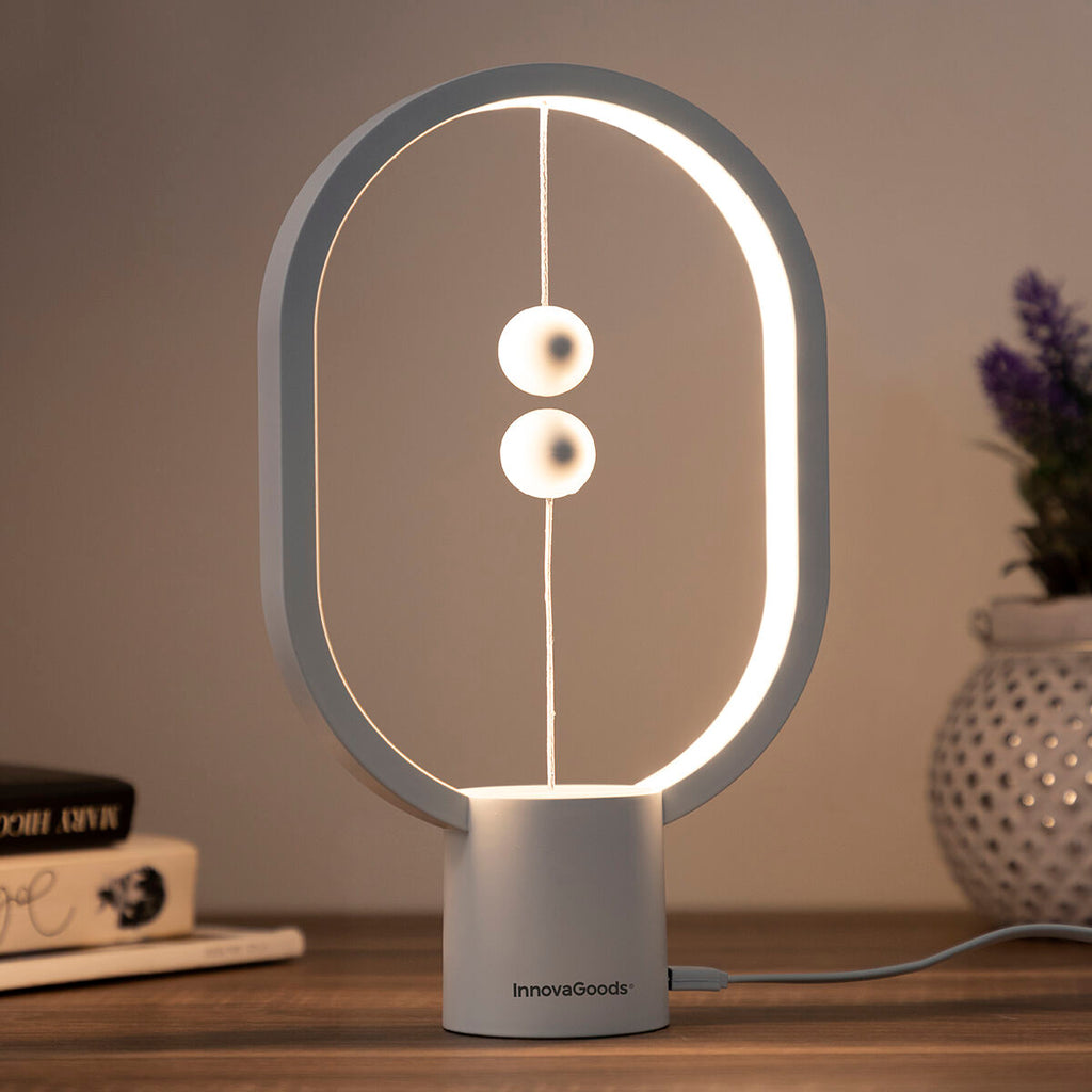 Balanslamp met magnetische schakelaar - LED tafellamp wit ABS