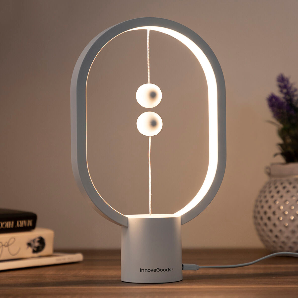 Balanslamp met magnetische schakelaar - LED tafellamp wit ABS