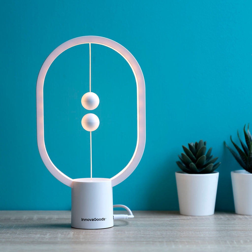 Balanslamp met magnetische schakelaar - LED tafellamp wit ABS