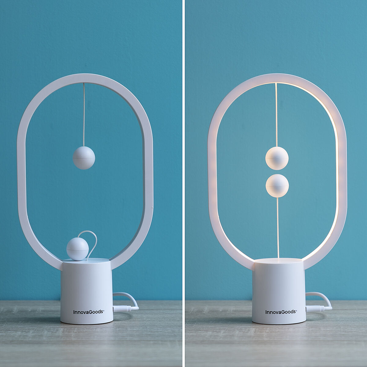 Balanslamp met magnetische schakelaar - LED tafellamp wit ABS