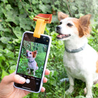 Selfieclip voor huisdieren, siliconen knijperclip smartphone en tablet