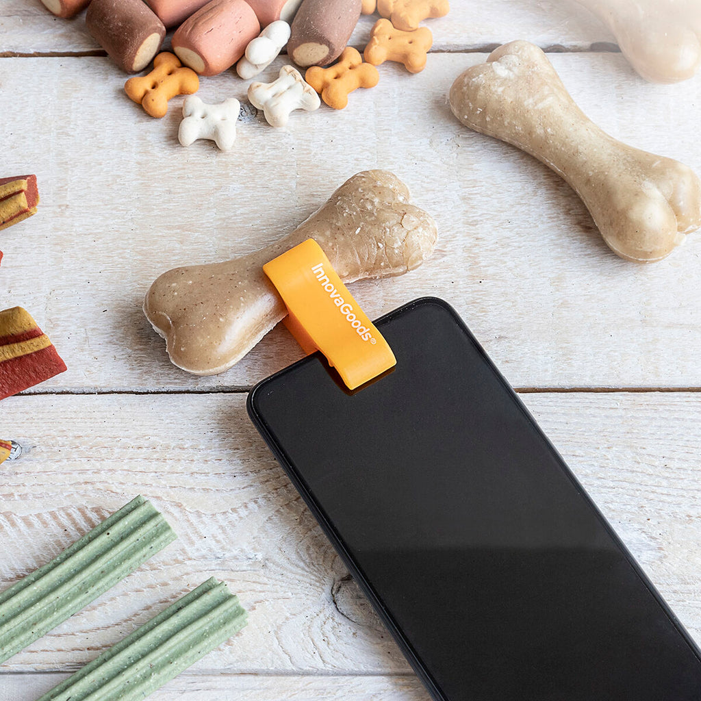Selfieclip voor huisdieren, siliconen knijperclip smartphone en tablet