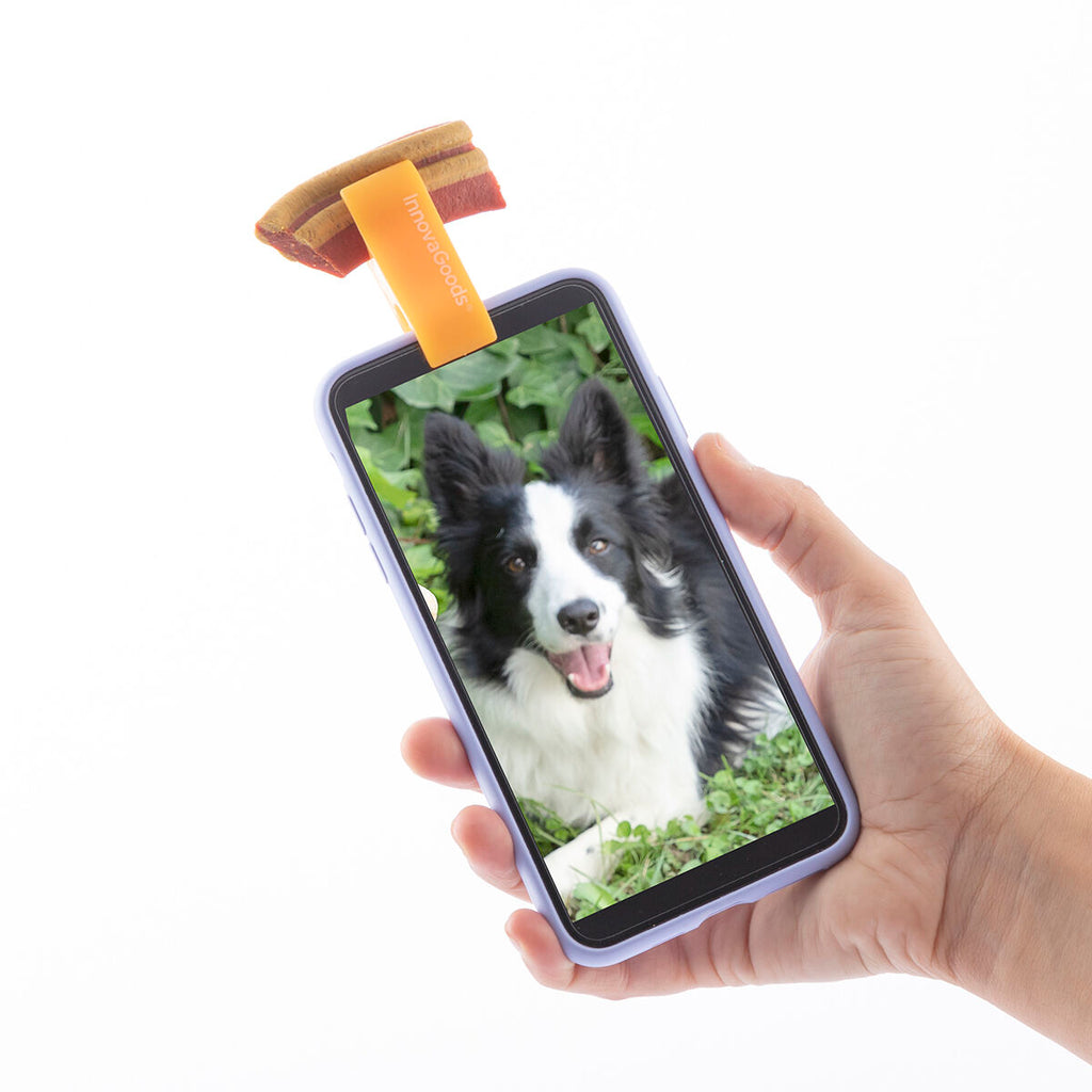 Selfieclip voor huisdieren, siliconen knijperclip smartphone en tablet