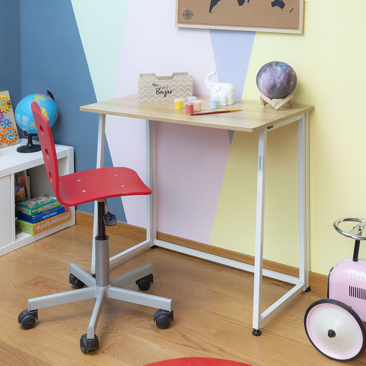 Inklapbare tafel opvouwbaar bureau MDF hout 80x87 cm