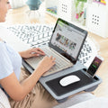 Draagbare laptoptafel met XL kussen en muismat, 57,5 x 30,5 cm