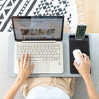 Draagbare laptoptafel met XL kussen en muismat, 57,5 x 30,5 cm