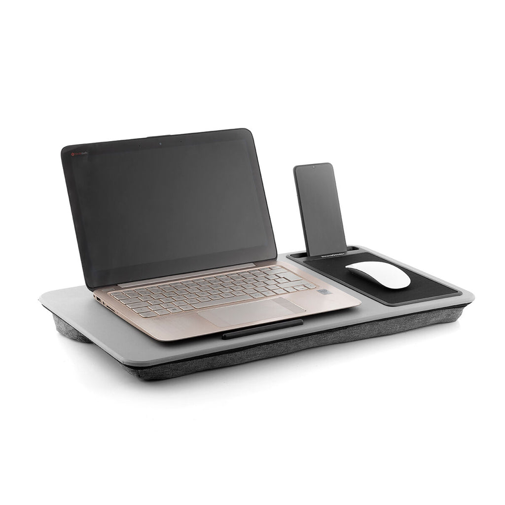 Draagbare laptoptafel met XL kussen en muismat, 57,5 x 30,5 cm