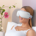 Oogmassager 4-in-1 met luchtcompressie, warmte en Bluetooth, grijs