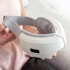Oogmassager 4-in-1 met luchtcompressie, warmte en Bluetooth, grijs