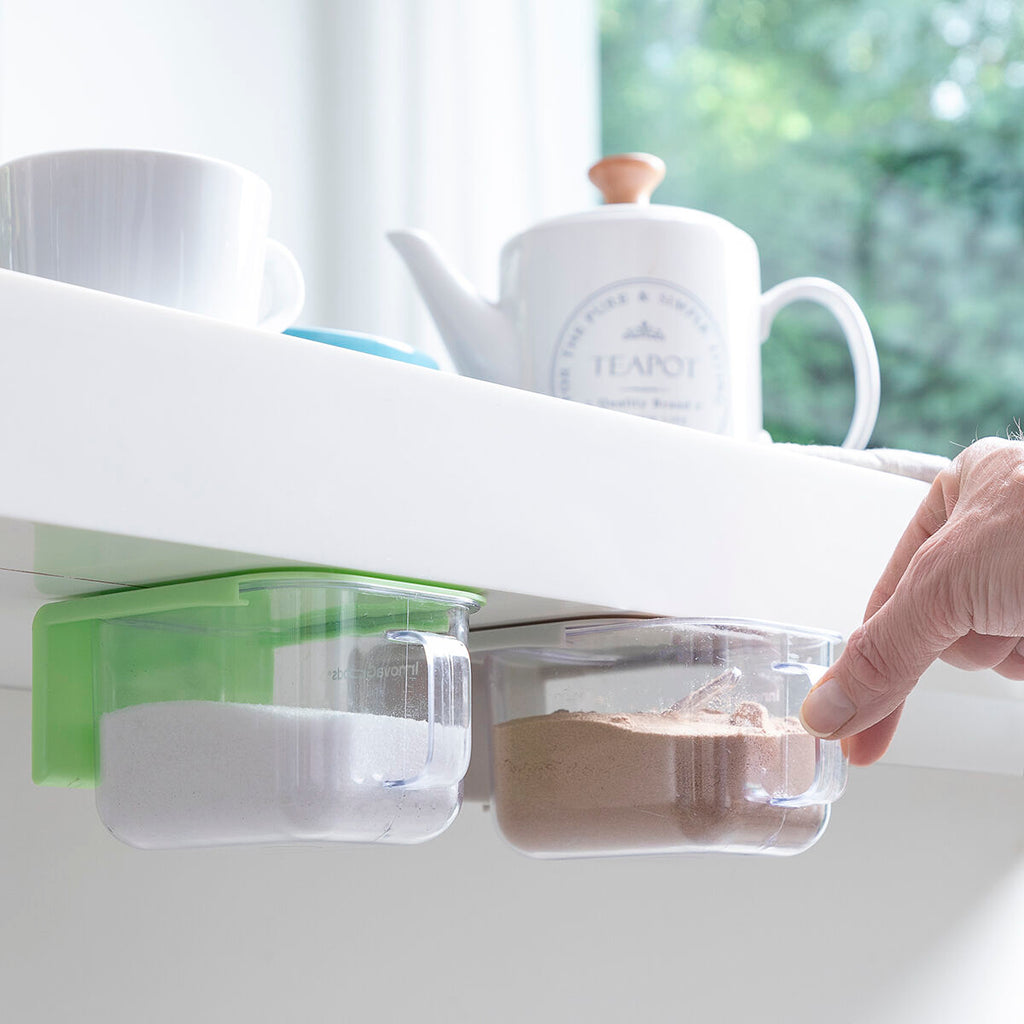 Zelfklevende keukencontainers, set van 2, 420 ml, verwijderbaar