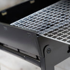 Opvouwbare draagbare houtskoolbarbecue, ijzer, zwart, voor 2 personen