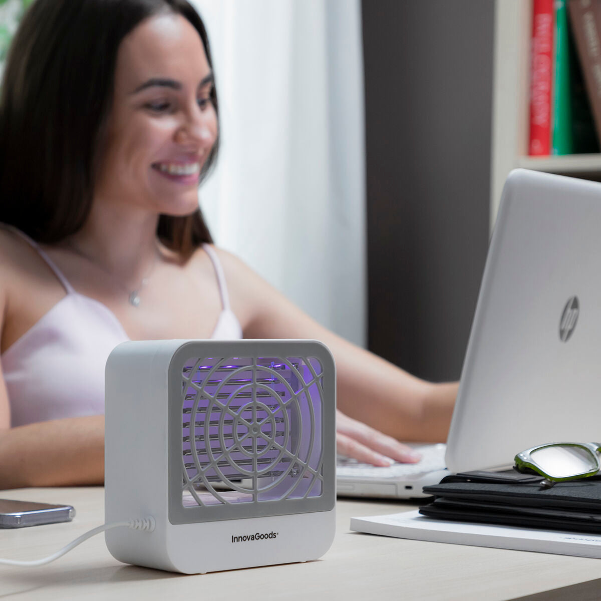 Elektrische anti-muggenlamp met UV-leds en muurhanger, USB