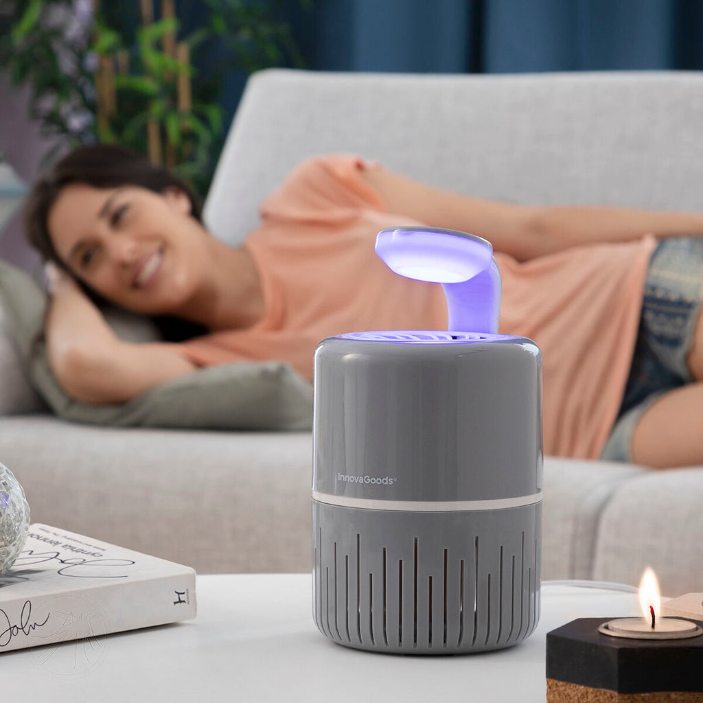 Antimuggenzuiglamp UV-LED met verwijderbare tank, USB, Ø12x21 cm