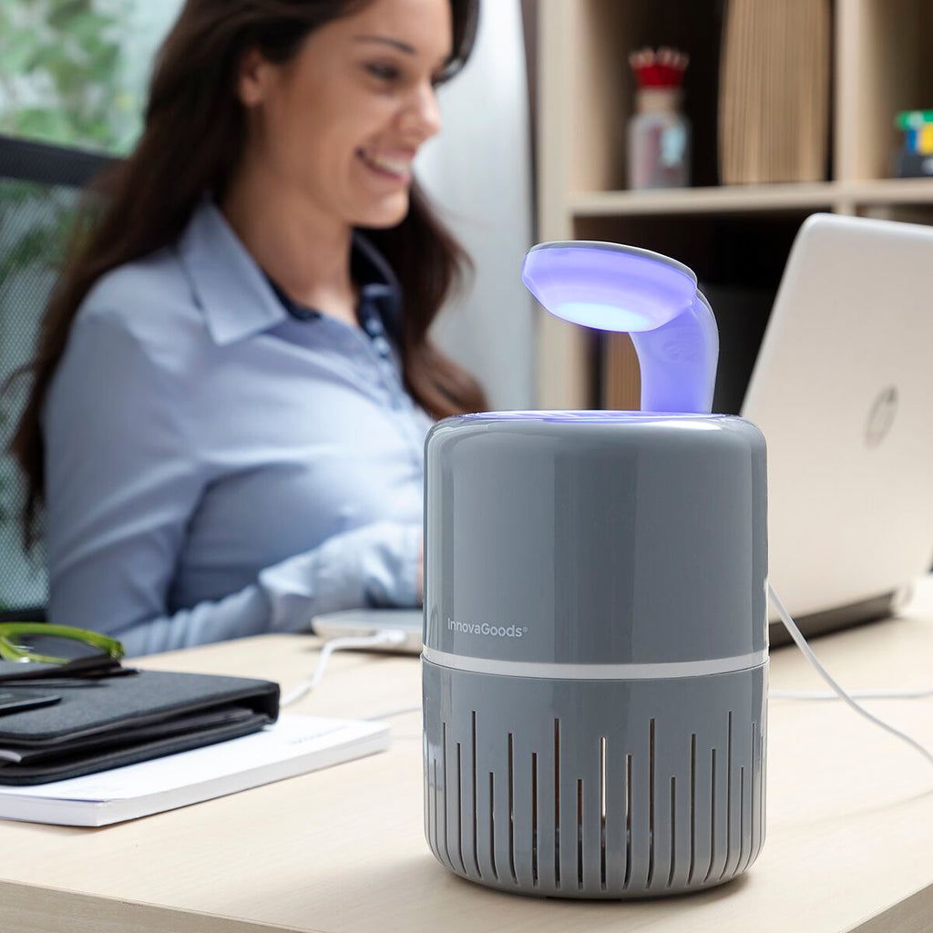 Antimuggenzuiglamp UV-LED met verwijderbare tank, USB, Ø12x21 cm