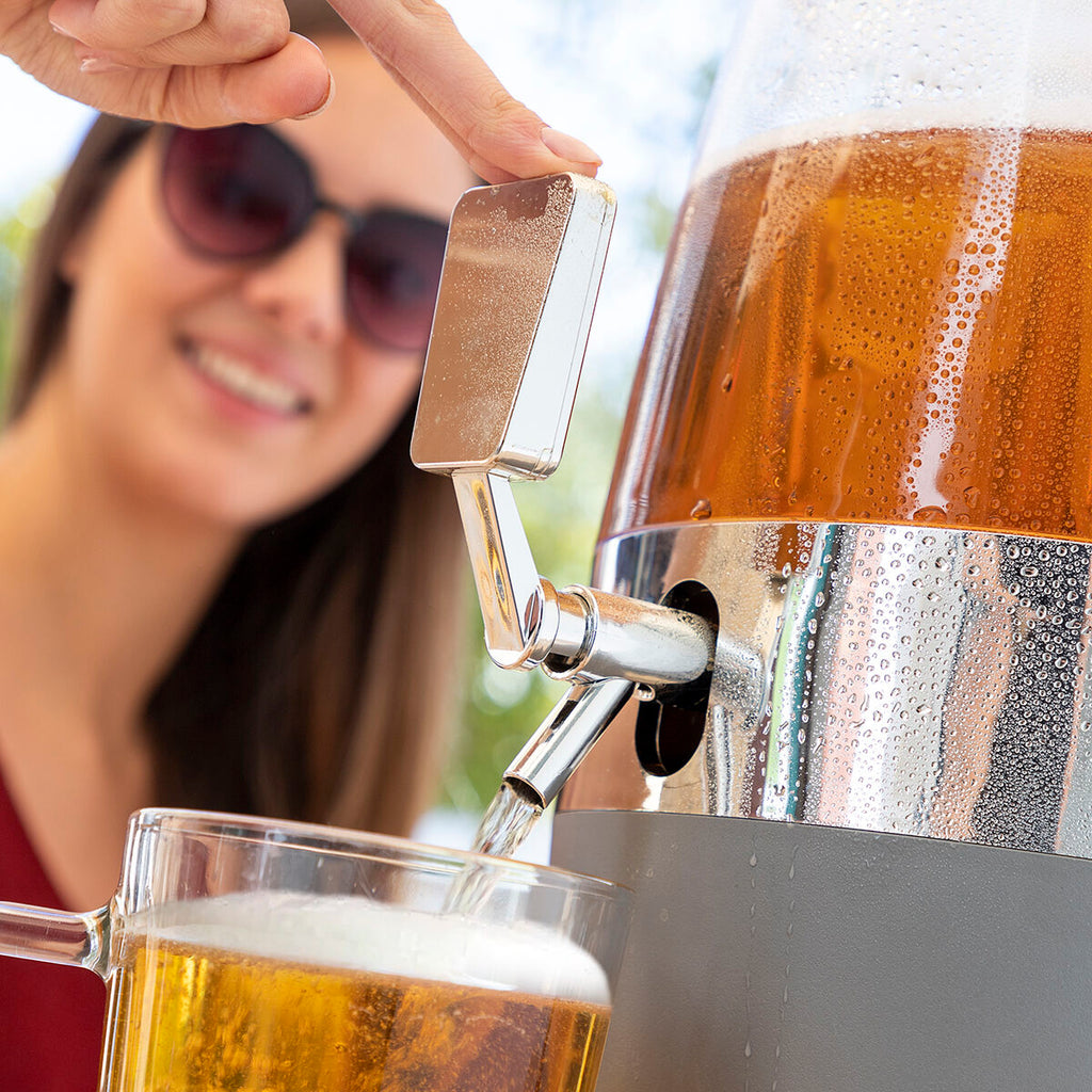 Koelende drankdispenser 4 liter met tapkraan en ijsreservoirs