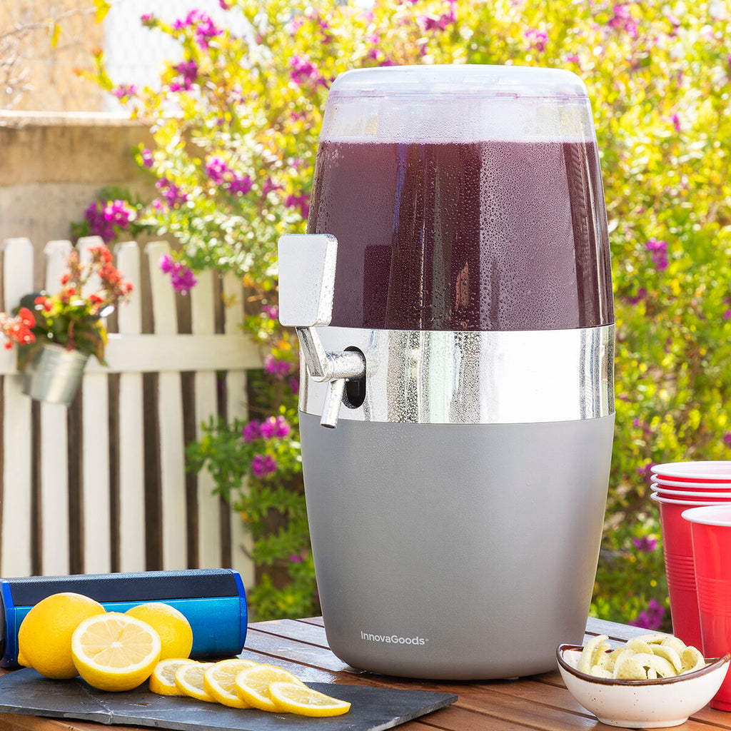 Koelende drankdispenser 4 liter met tapkraan en ijsreservoirs
